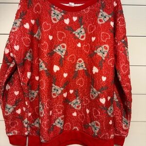 Red Heart and Reindeer Sweater